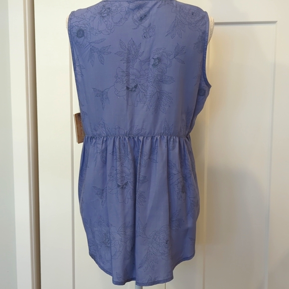 North River Blue Sleeveless Top M nwt - Picture 9 of 10